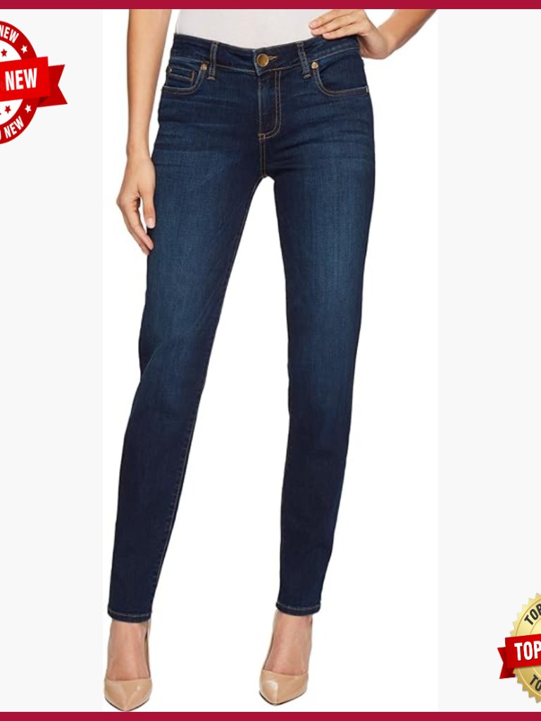 Skinny Jeans With Slimming Fit, Cotton Polyester Blend, Five-Pocket Design